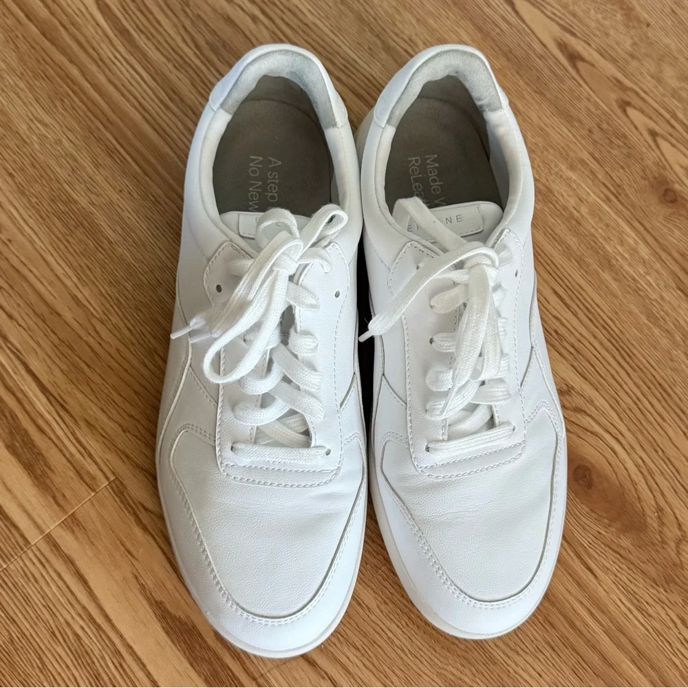 EVERLANE The ReLeather Court Sneaker White Size 9